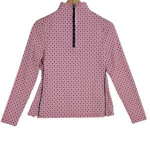 Kinona Womens XS‎ Geometric Shot Maker Quarter Zip Long Sleeve Golf Top